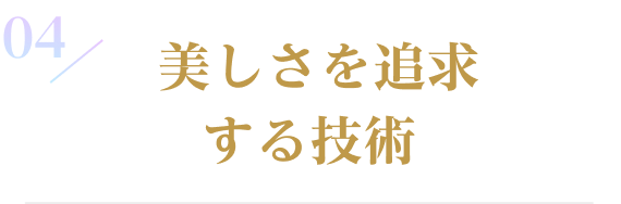美しさを追求する技術